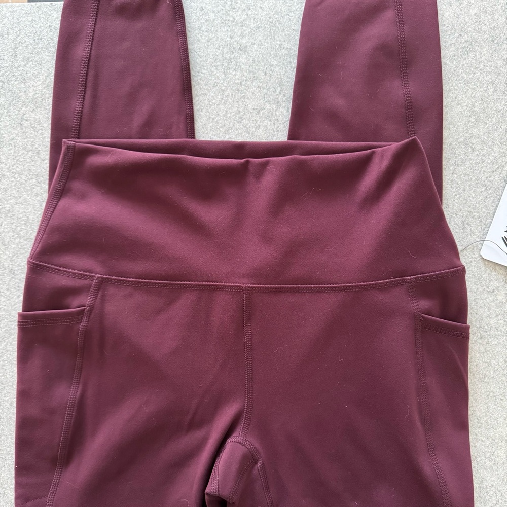RBX Maroon High-Waist Leggings - Picture 4 of 7